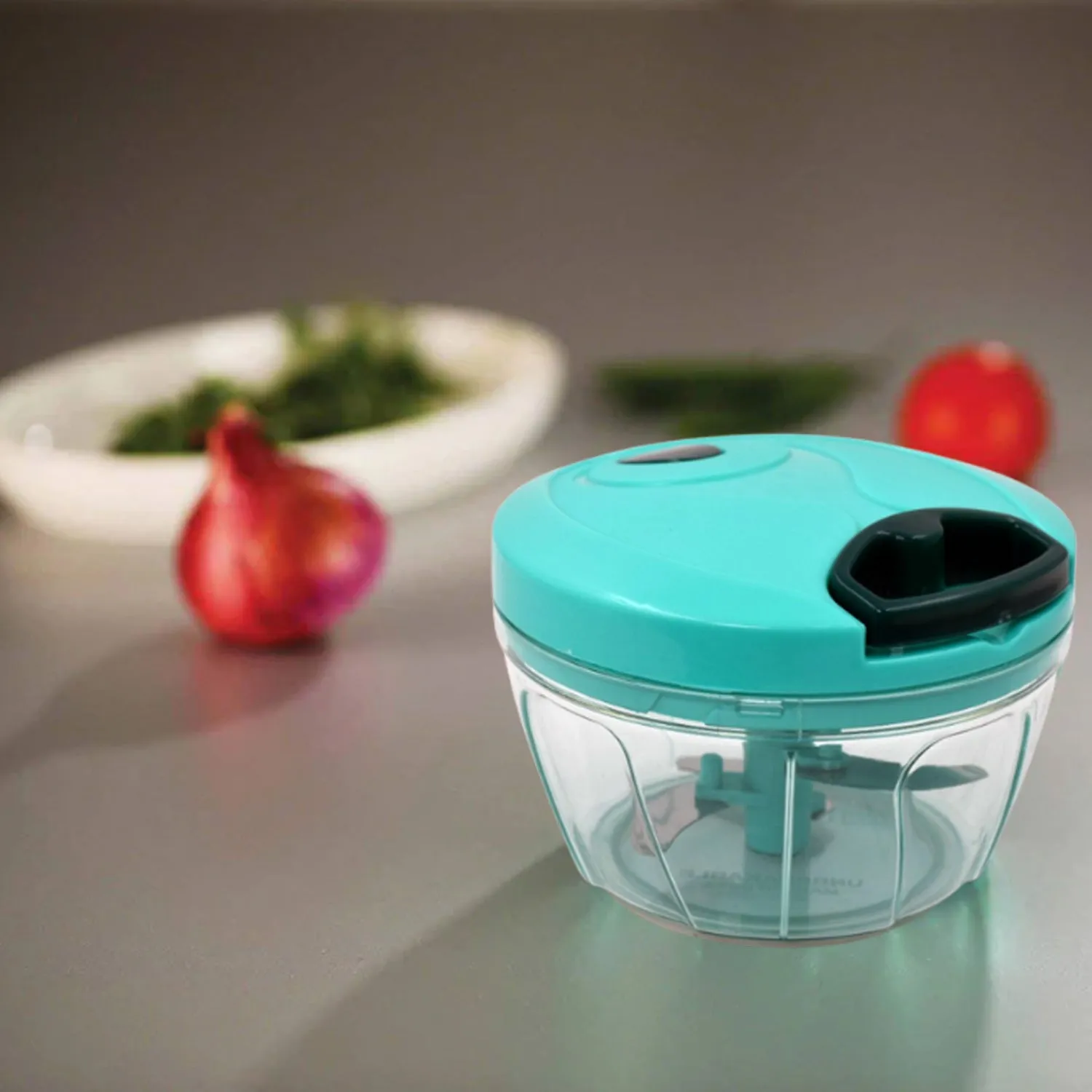 0080 V Atm Green 450 ML Chopper widely used in all types of household kitchen purposes for chopping and cutting of various kinds of fruits and vegetables etc.