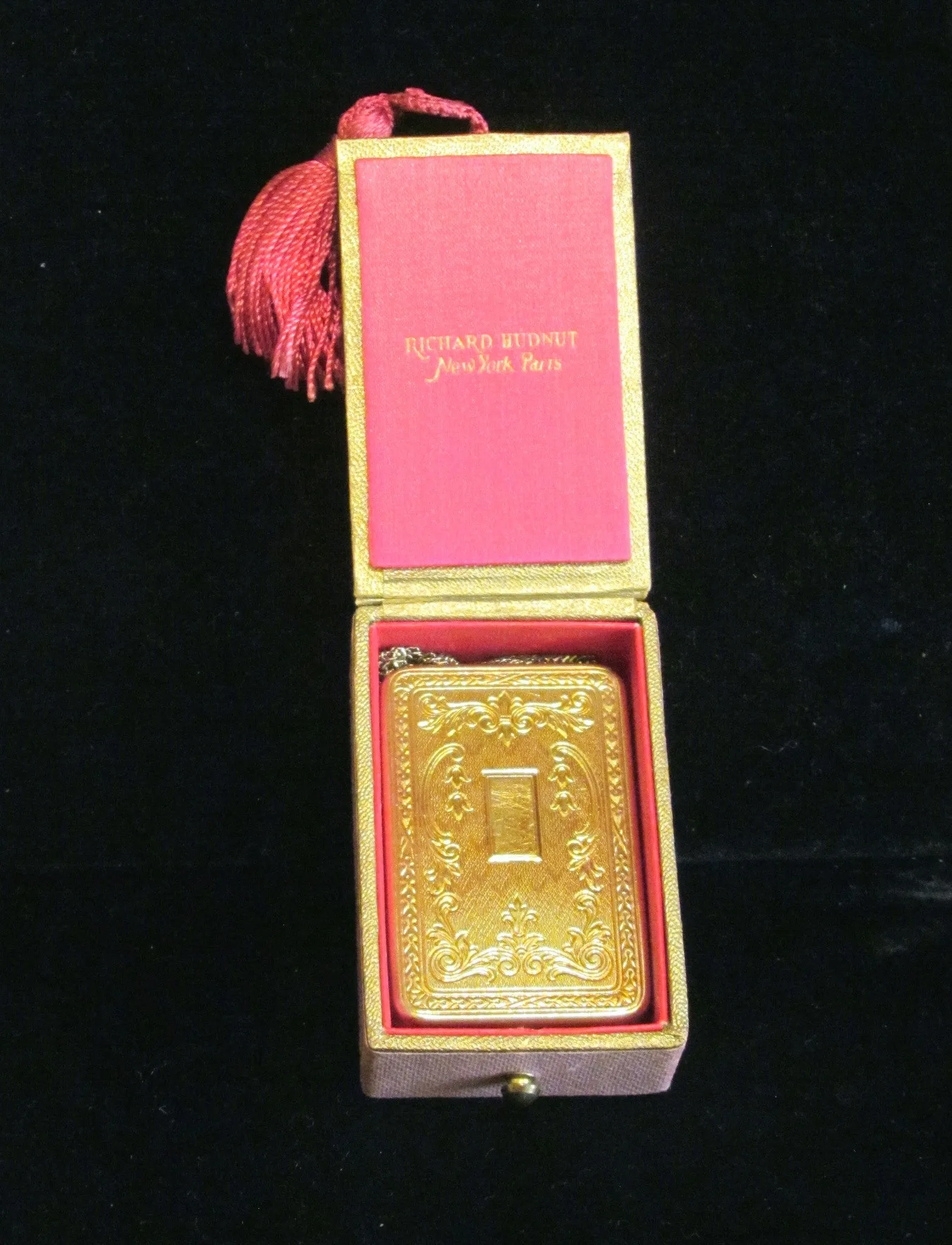1900s DuBarry Hudnut Compact Purse Victorian Wristlet Purse In Original Box