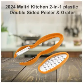 2024 Maitri Kitchen 2-in-1 plastic Double Sided Peeler & Grater