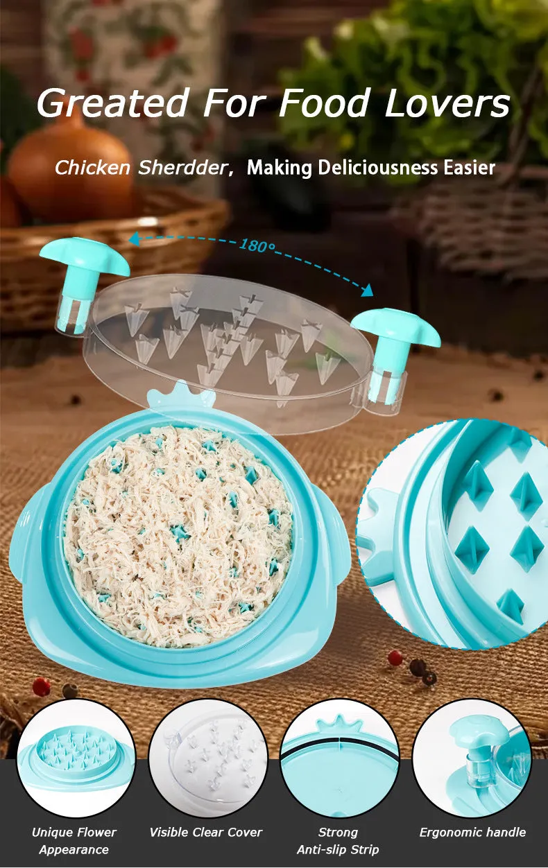 2pcs Blue New Chicken Shredder | Effortless Chicken Breast Shredding Tool | Meal Prep & Baby Food