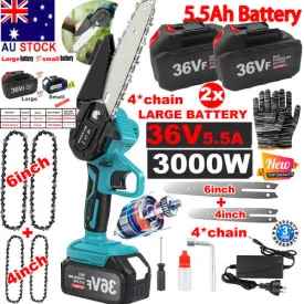 4" 6" Chainsaw Cordless Rechargeable Wood Cutter Saw | Chain Saws | Electric Tools