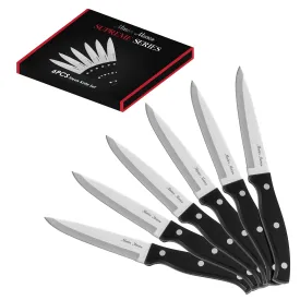 6-Piece 45" Steak Knife Set  6 German Non-Serrated Stainless Steel