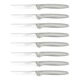8pc Stainless Steel Serrated Steak Knife Set