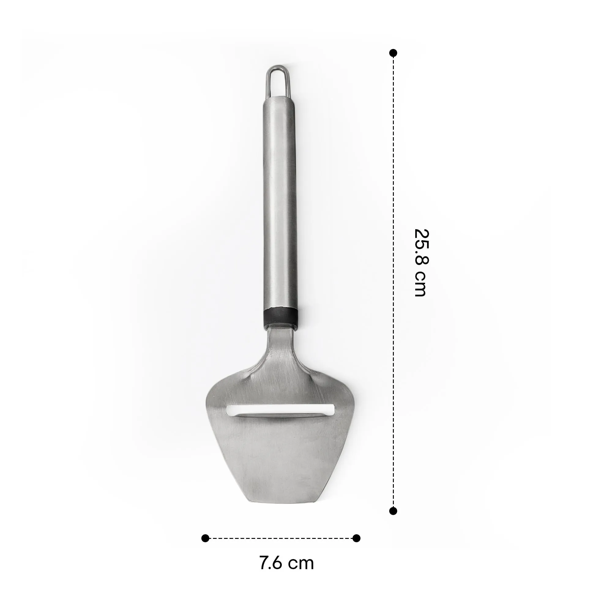 Anko Stainless Steel Cheese Slicer| Cheese Serving Spoon | Cheese rind Peeler | |Kitchen Accessory for Home, Birthdays, Party| 25.8cm (H) x 7.6cm (W), Silver