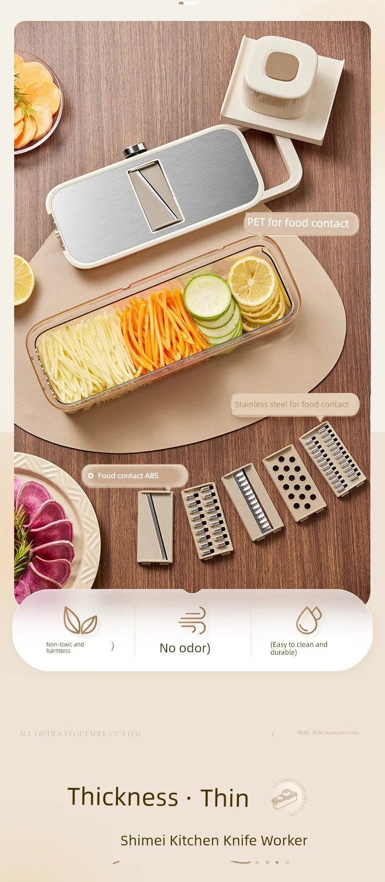 Bear New Arrival Shredded Potatoes Kitchen For Home Chopping Artifact