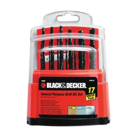 Black Decker 15097 Drill Bit Set, Workbench, 17-Piece, Steel