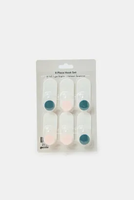 Blue And Yellow Hook Set (6 Piece)
