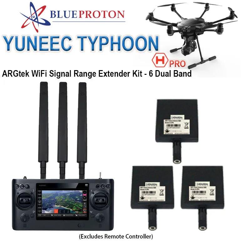 BlueProton ARGtek YUNEEC Typhoon H480 Pro Wifi Signal Range Extender - (6 Dual Band Antenna)