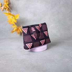 Bristlefront everyday handy bags Black Colour with Red Triangle Design.