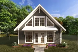Cozy 1-Bedroom Home Plan with Versatile Space and Efficient Design