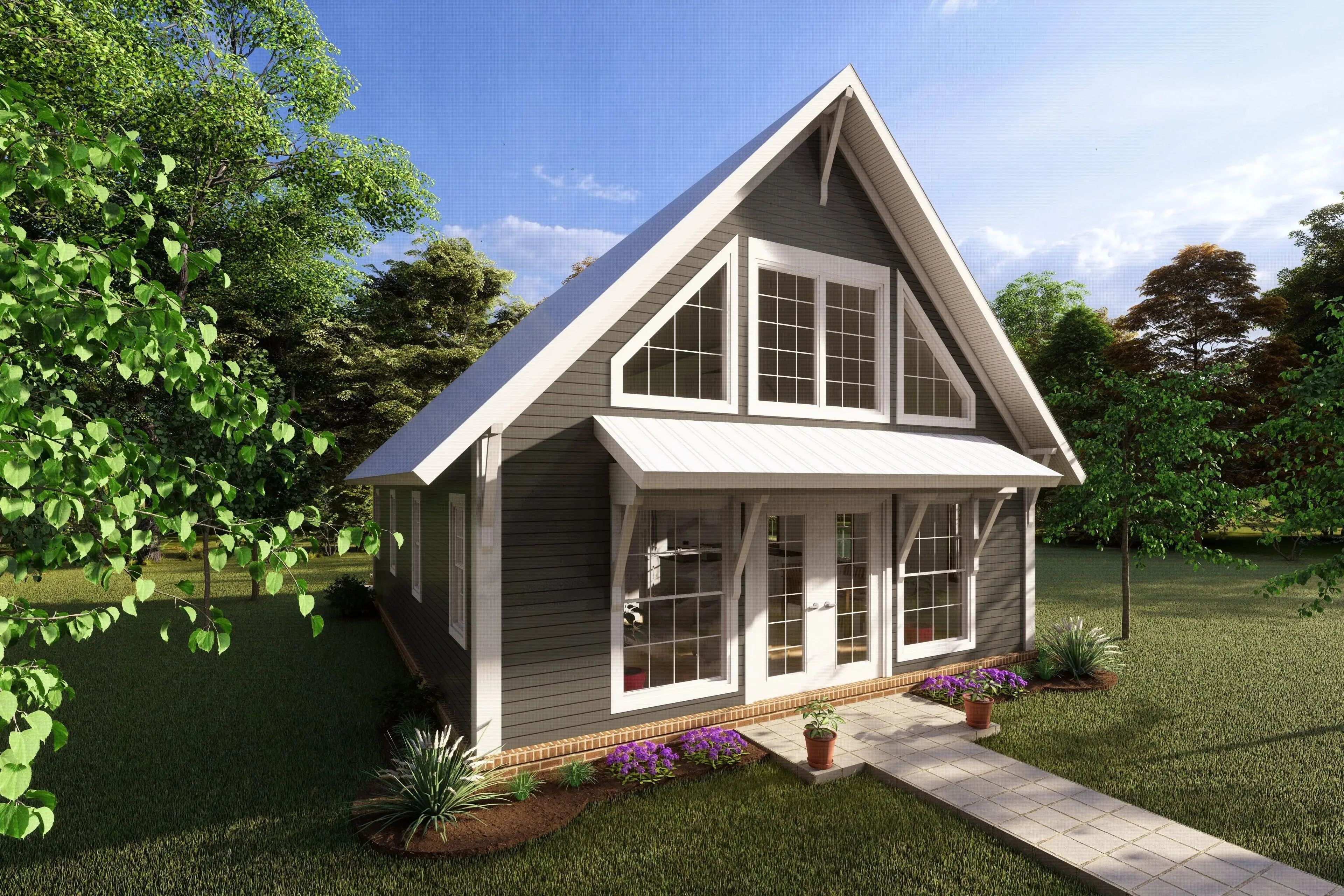 Cozy 1-Bedroom Home Plan with Versatile Space and Efficient Design