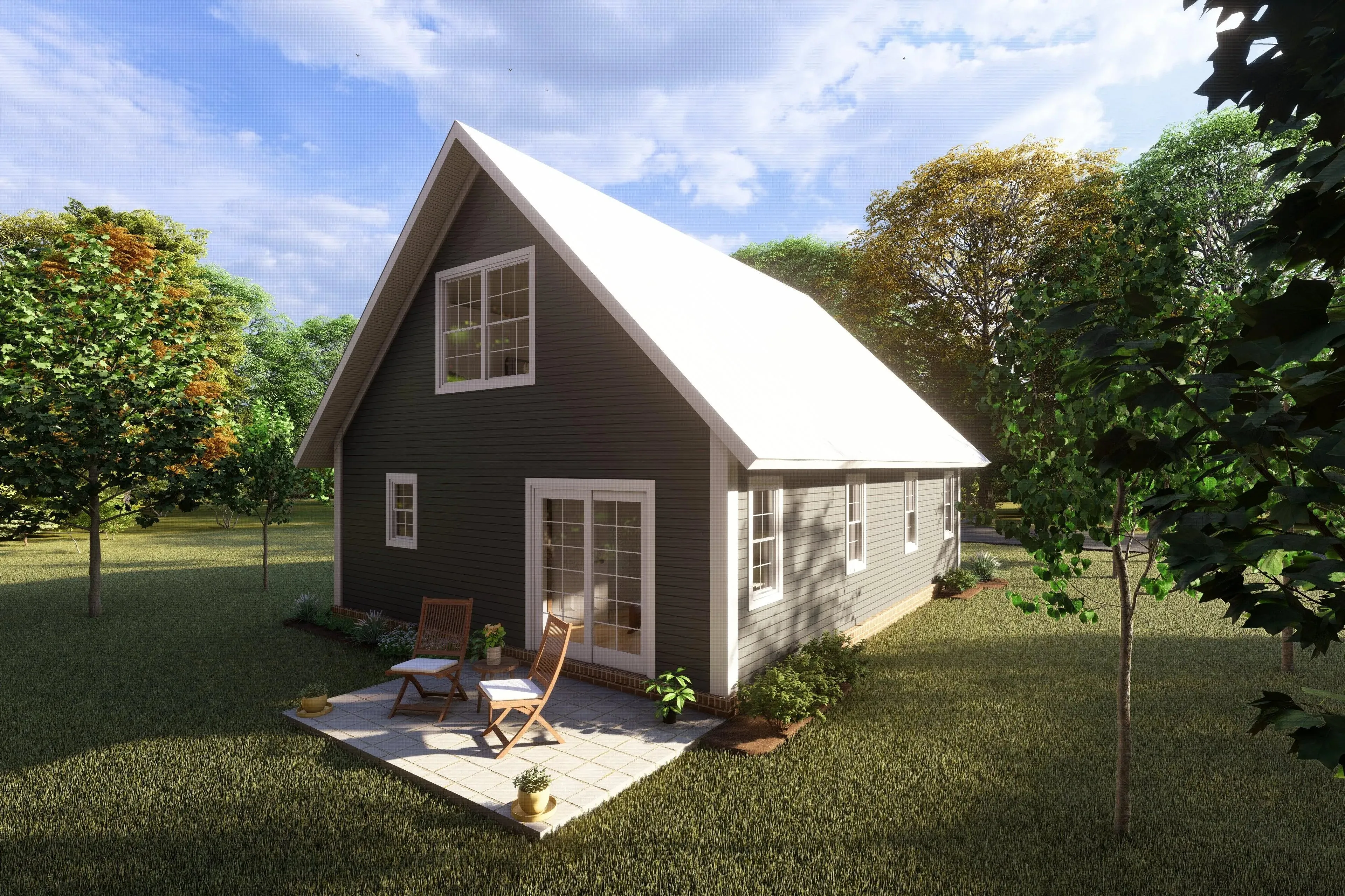 Cozy 1-Bedroom Home Plan with Versatile Space and Efficient Design