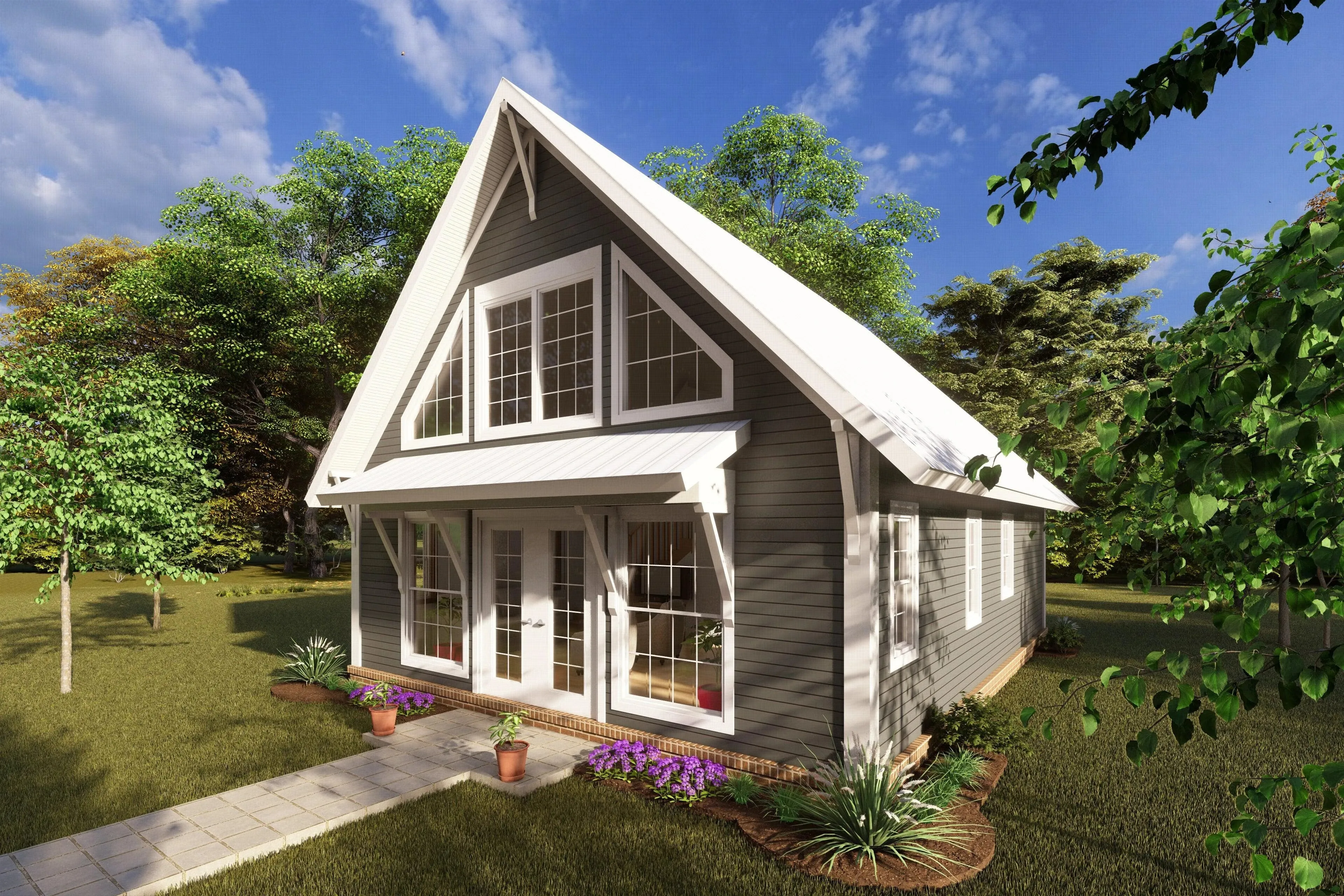 Cozy 1-Bedroom Home Plan with Versatile Space and Efficient Design