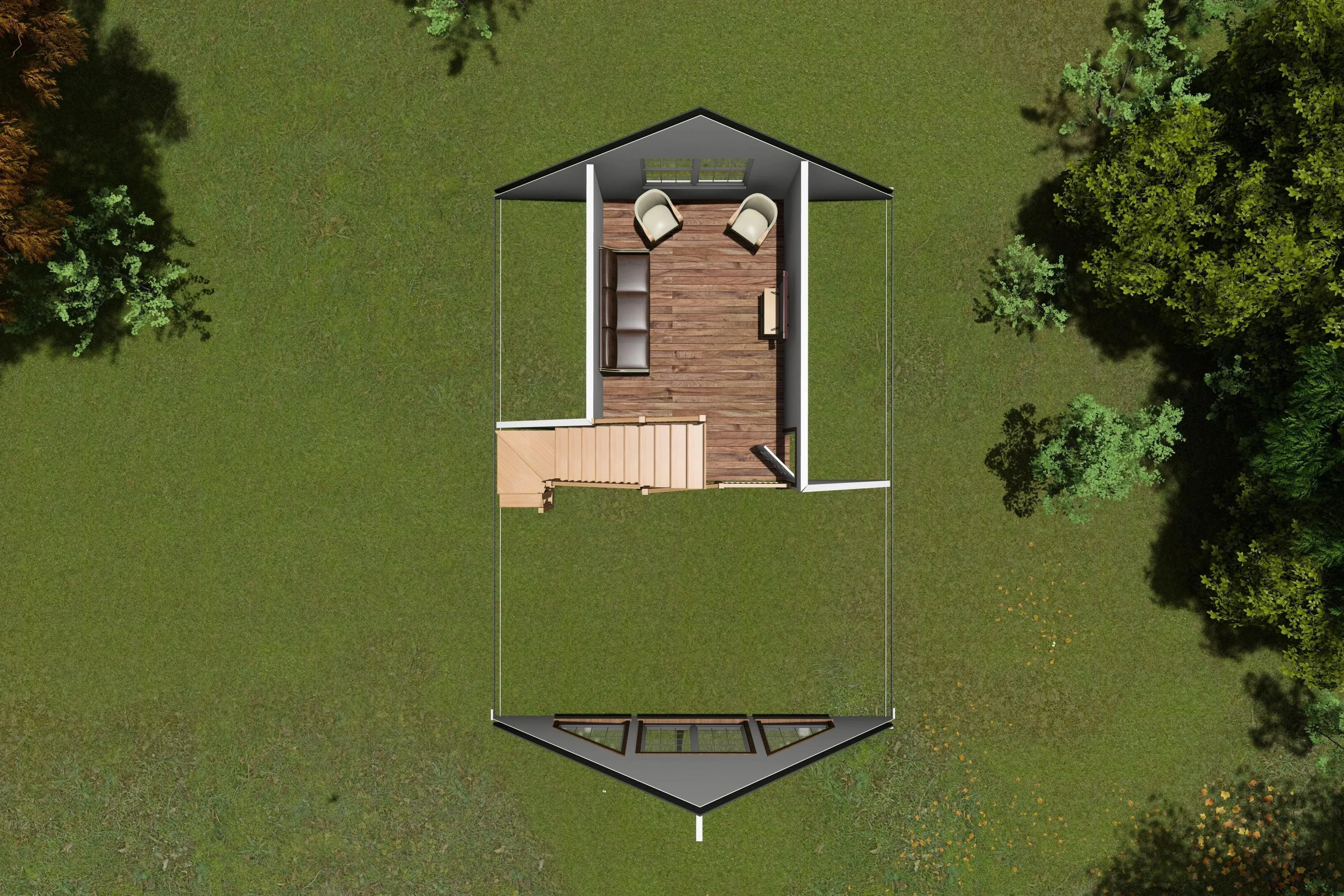 Cozy 1-Bedroom Home Plan with Versatile Space and Efficient Design
