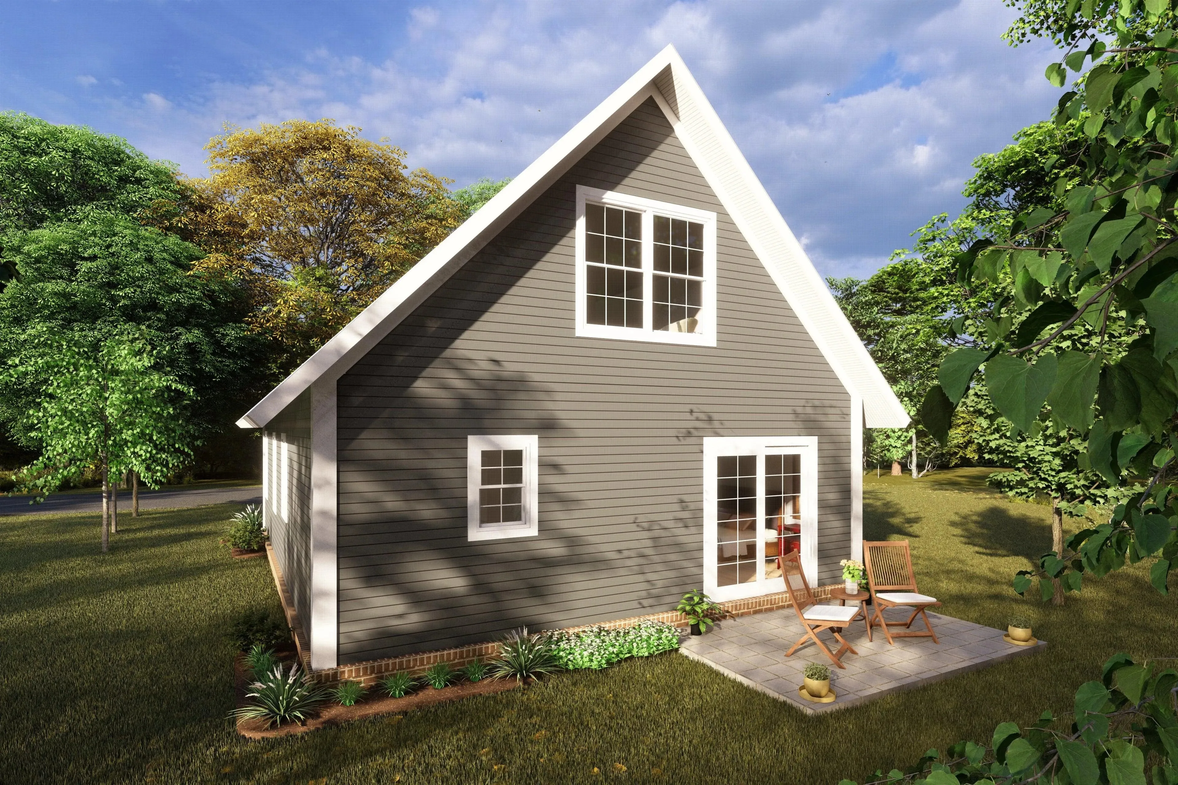 Cozy 1-Bedroom Home Plan with Versatile Space and Efficient Design