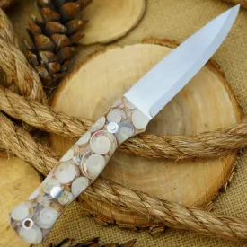 CPM 154 Mountaineer: Cast Seashells & White Acrylic
