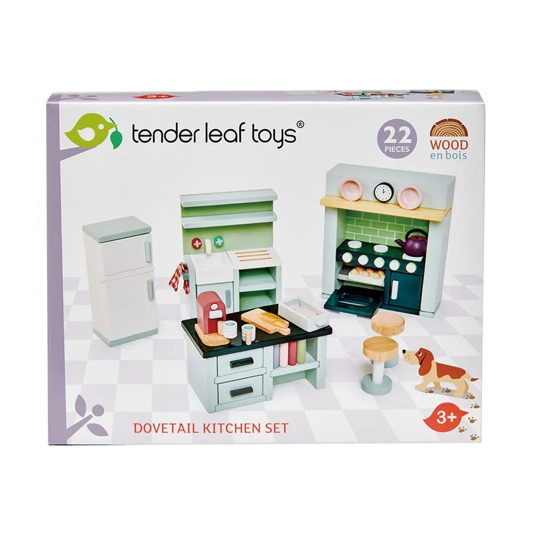 Dolls House Kitchen Wooden Furniture by Tender Leaf Toys