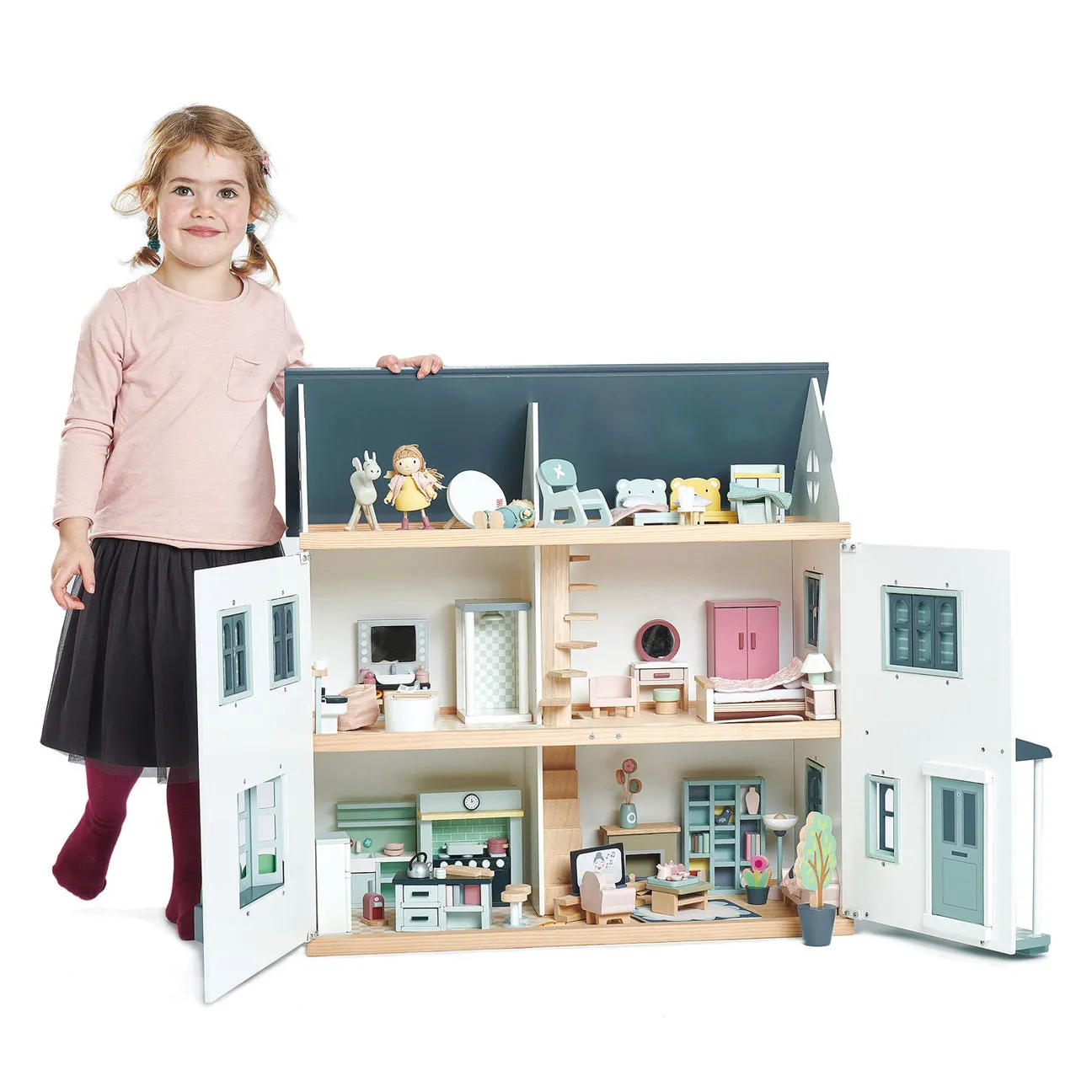Dolls House Kitchen Wooden Furniture by Tender Leaf Toys