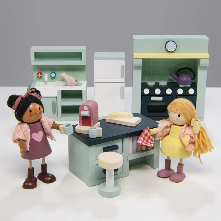 Dolls House Kitchen Wooden Furniture by Tender Leaf Toys