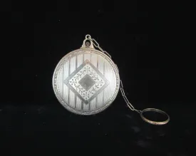 Edwardian Silver Compact Purse Finger Ring