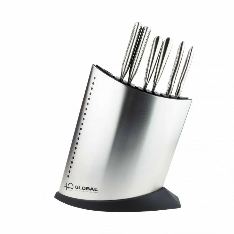 Global G-52AN7-B 40th Anniversary 7 Piece Knife Block Set