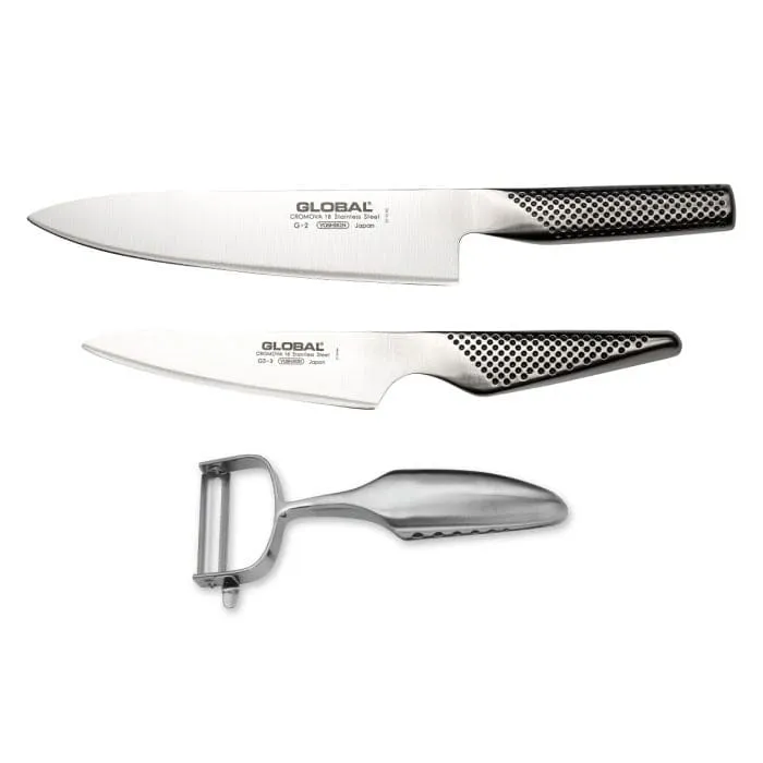 Global Knife and Peeler 3 Piece Set