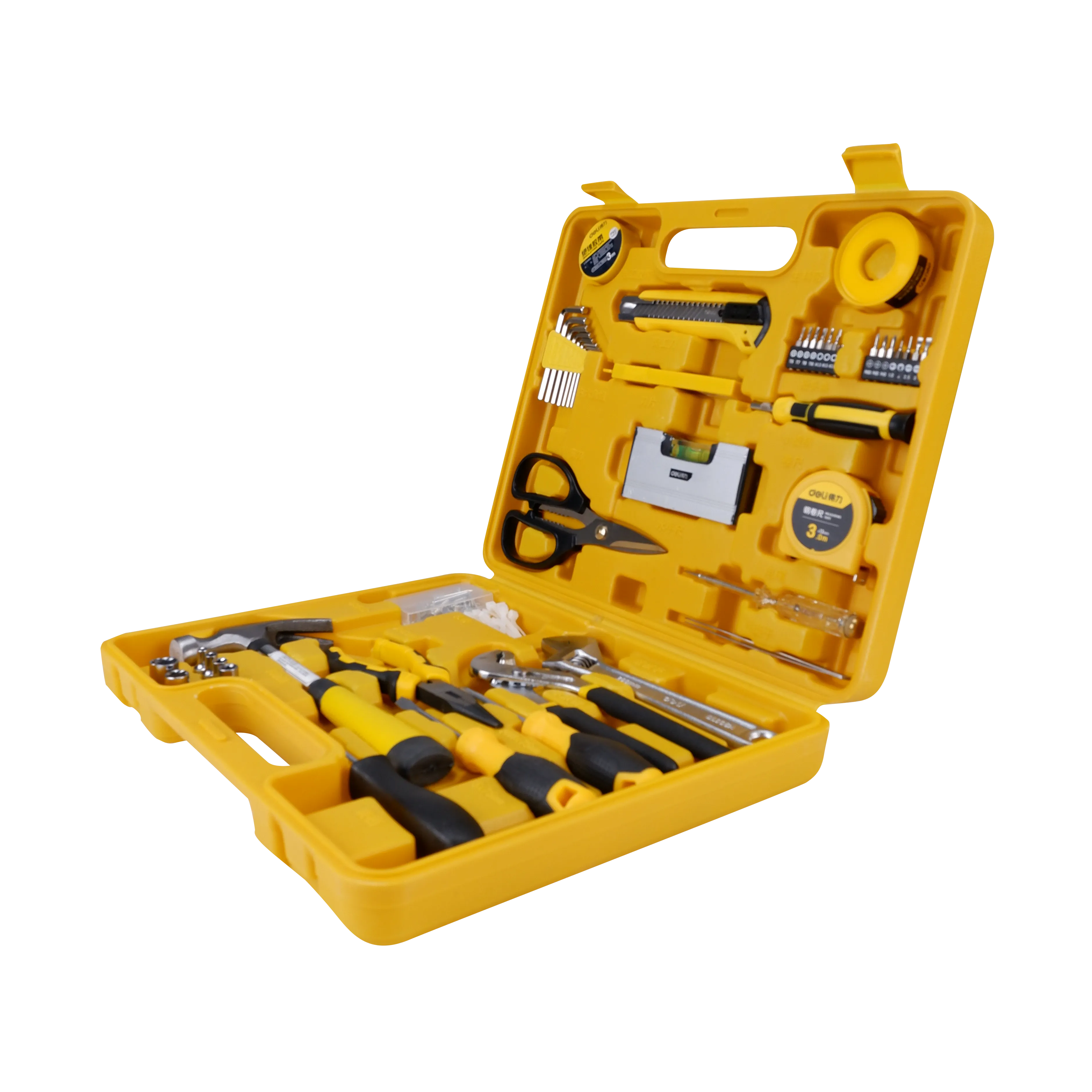 Homdum 48 Piece Hand Tool Kit Deli with Screwdrivers Pliers Wrenches Hammer Tool Kit Household Hand Tool Box For DIY And Professional Use Tool Set of 48 pcs