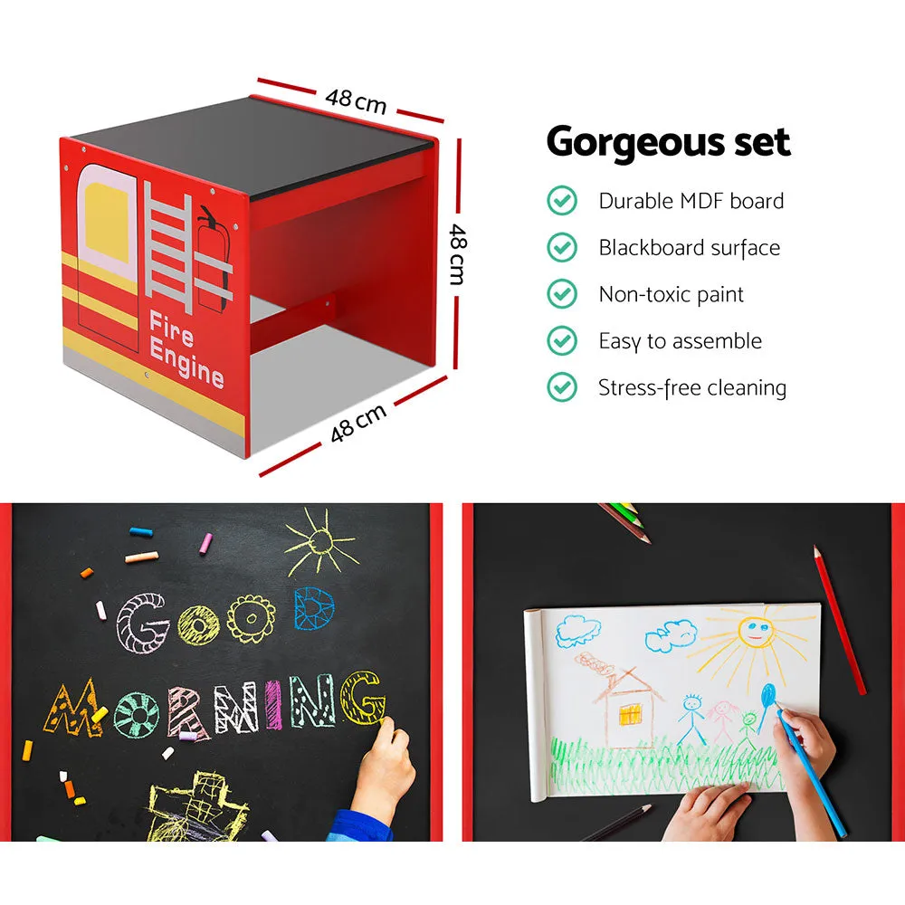 Kids Fire Truck Table & Chair Set