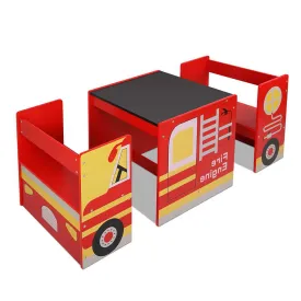 Kids Fire Truck Table & Chair Set