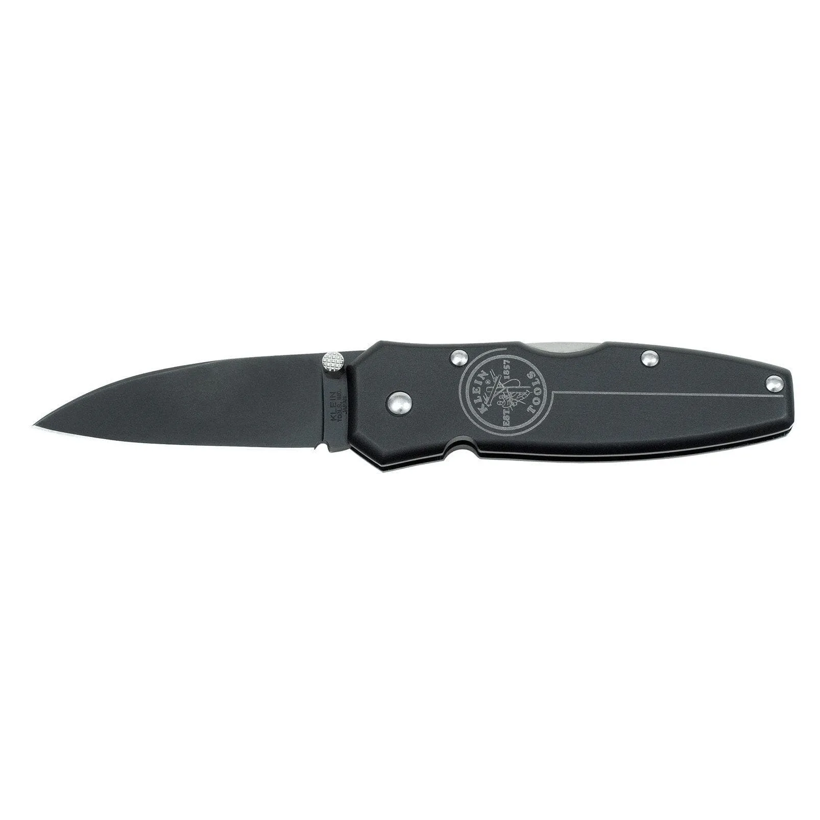Klein Black Lightweight Lockback Knife 2-1/2'' Drop Point Blade - 44001BLK