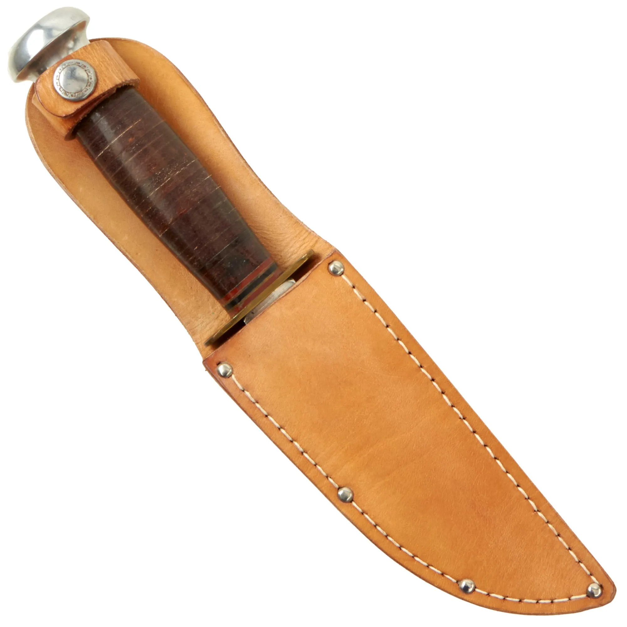 Original U.S. WWII Case 5” Utility Knife with Belt Scabbard - “Western G-46-5 Baby Shark” Style