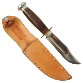 Original U.S. WWII Case 5” Utility Knife with Belt Scabbard - “Western G-46-5 Baby Shark” Style