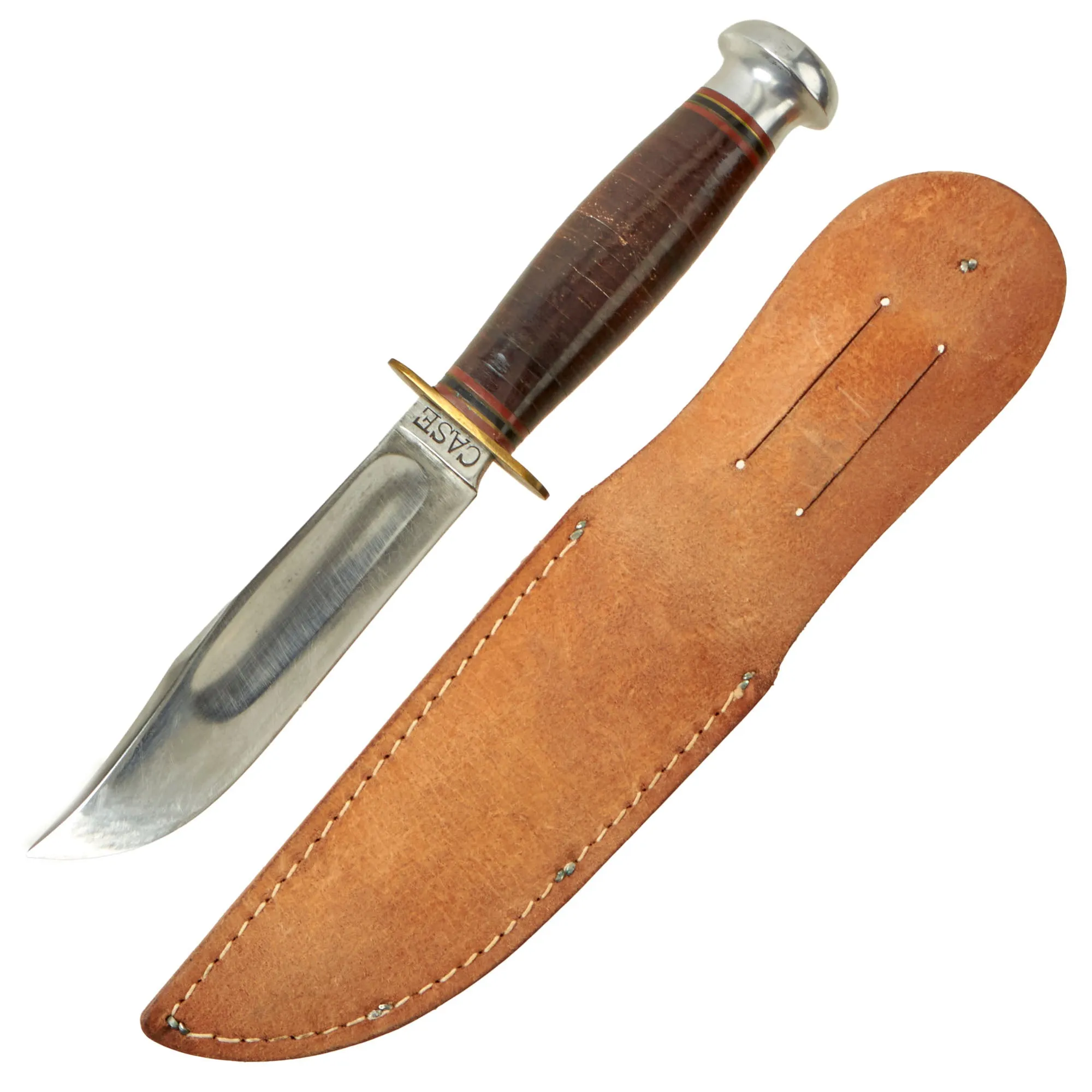 Original U.S. WWII Case 5” Utility Knife with Belt Scabbard - “Western G-46-5 Baby Shark” Style