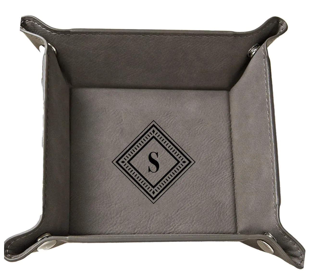 Personalized Gray Snap Up Tray