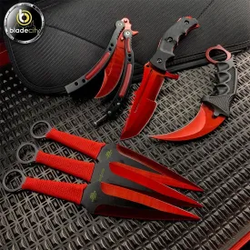 Red Fury Knife Set (6 Pieces)
