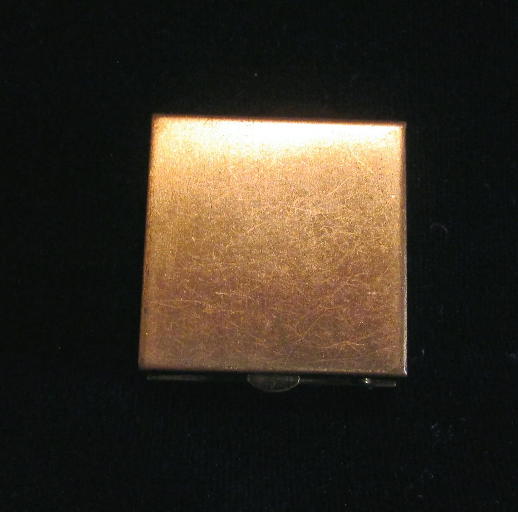Rhinestone Powder Compact 1940s Small Compact Unused