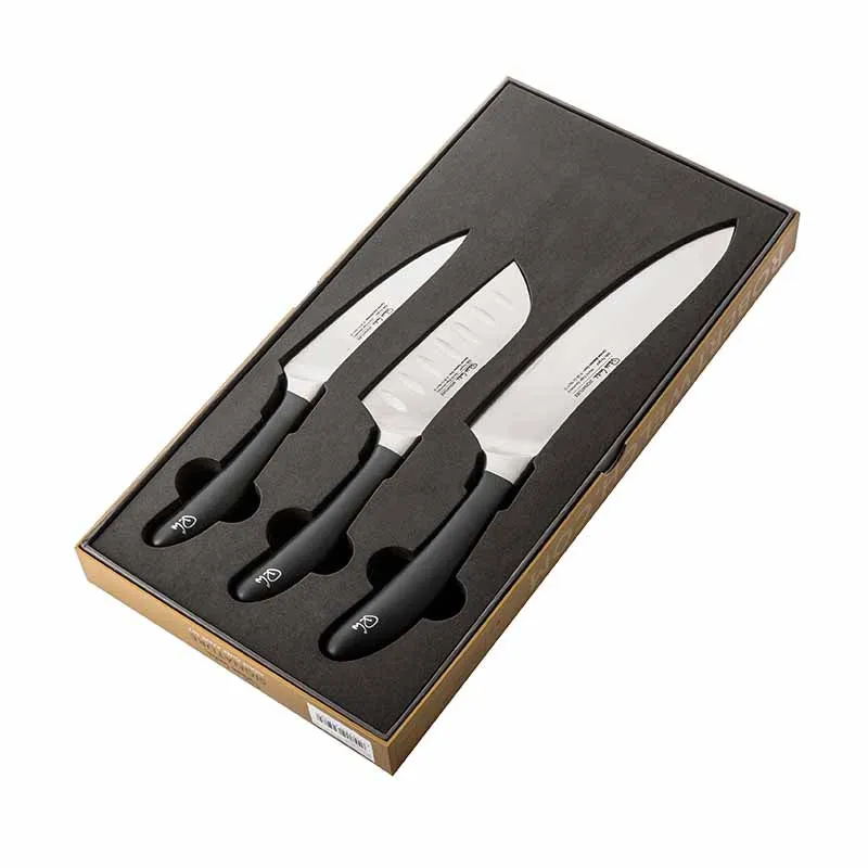 Robert Welch Signature Essentials Home Chef Stainless Steel Knife Set, 3 Piece
