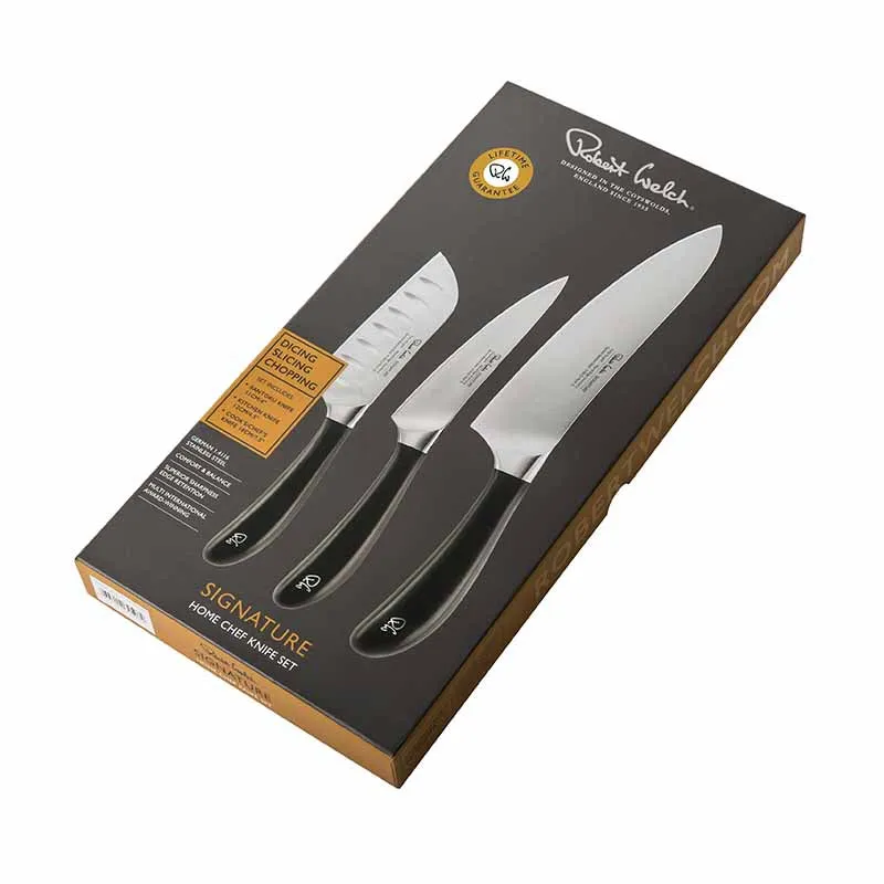 Robert Welch Signature Essentials Home Chef Stainless Steel Knife Set, 3 Piece