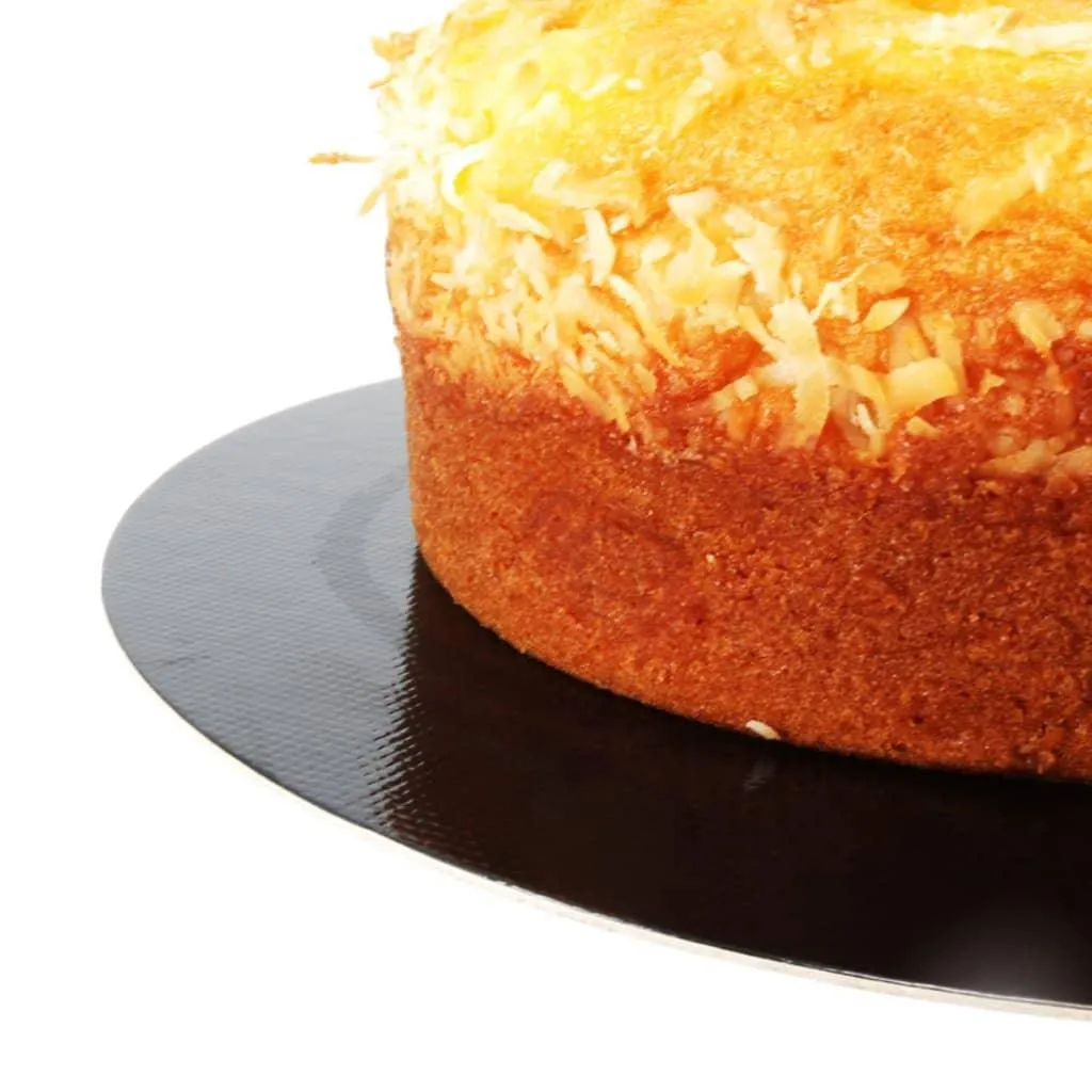Round Black Laminated Cake Board 12.2" (31cm) 5-Pack