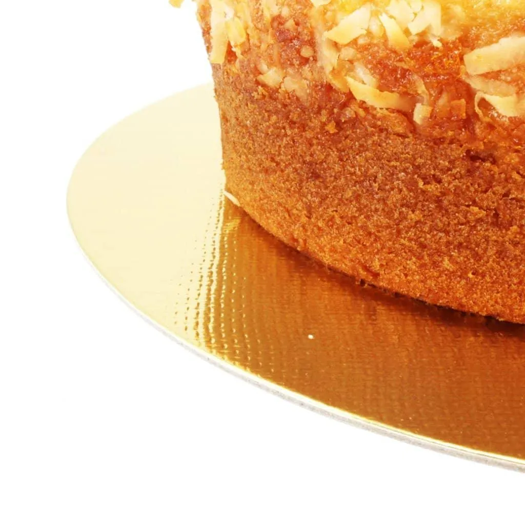 Round Gold Laminated Cake Board 13.8" (35cm)  5-Pack