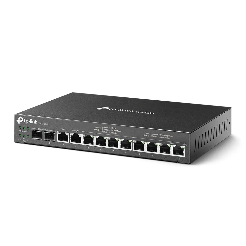 Tp-Link Omada Er7212pc V1 - Router 8-Port Switch - 1Gbe - Wan Ports: 4 - Wall-Mountable