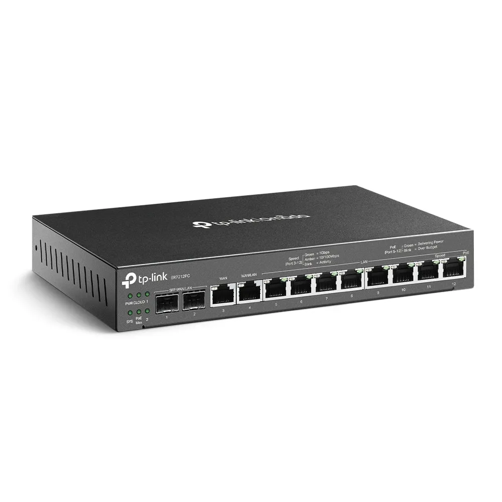 Tp-Link Omada Er7212pc V1 - Router 8-Port Switch - 1Gbe - Wan Ports: 4 - Wall-Mountable
