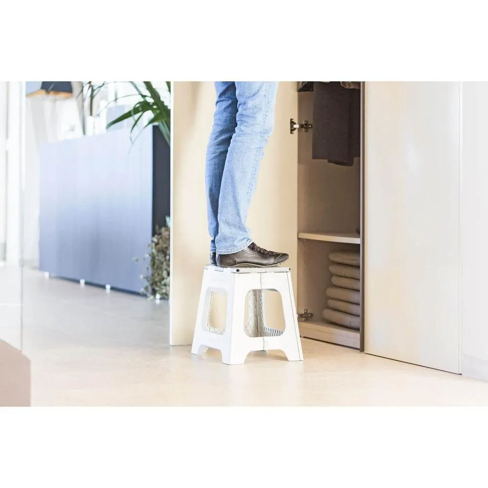 Vigar 32cm Compact Folding Step Stool Grey