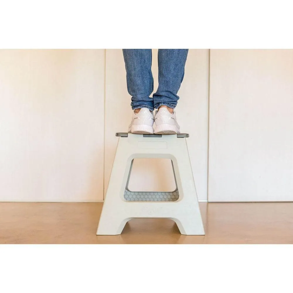 Vigar 40cm 2 Step Folding Step Stool Grey