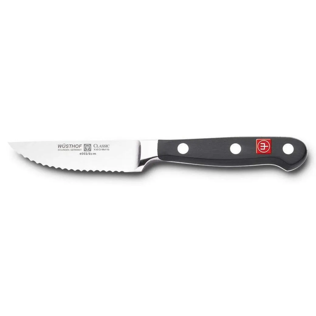 Wusthof Classic Serrated Paring Knife - 3″